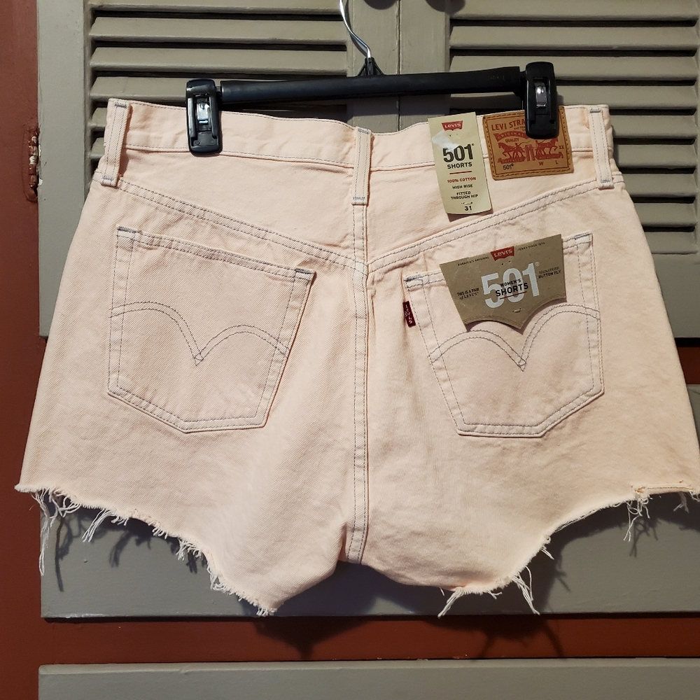 💖 LEVI'S 501 Cotton High Rise Denim Shorts - Picture 7 of 11